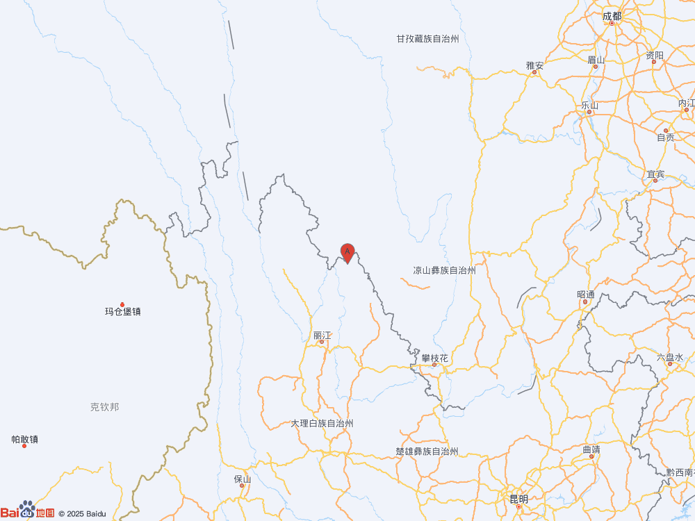 云南丽江市宁蒗县（北纬27.83度，东经100.57度）发生3.4级地震