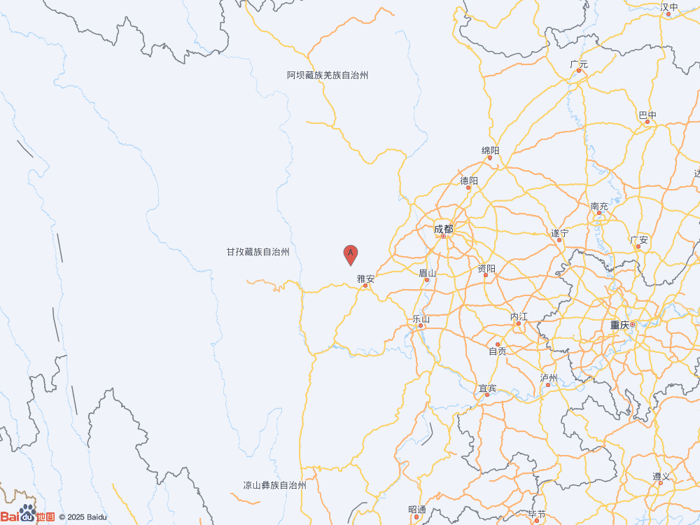 四川雅安市宝兴县发生3.8级地震