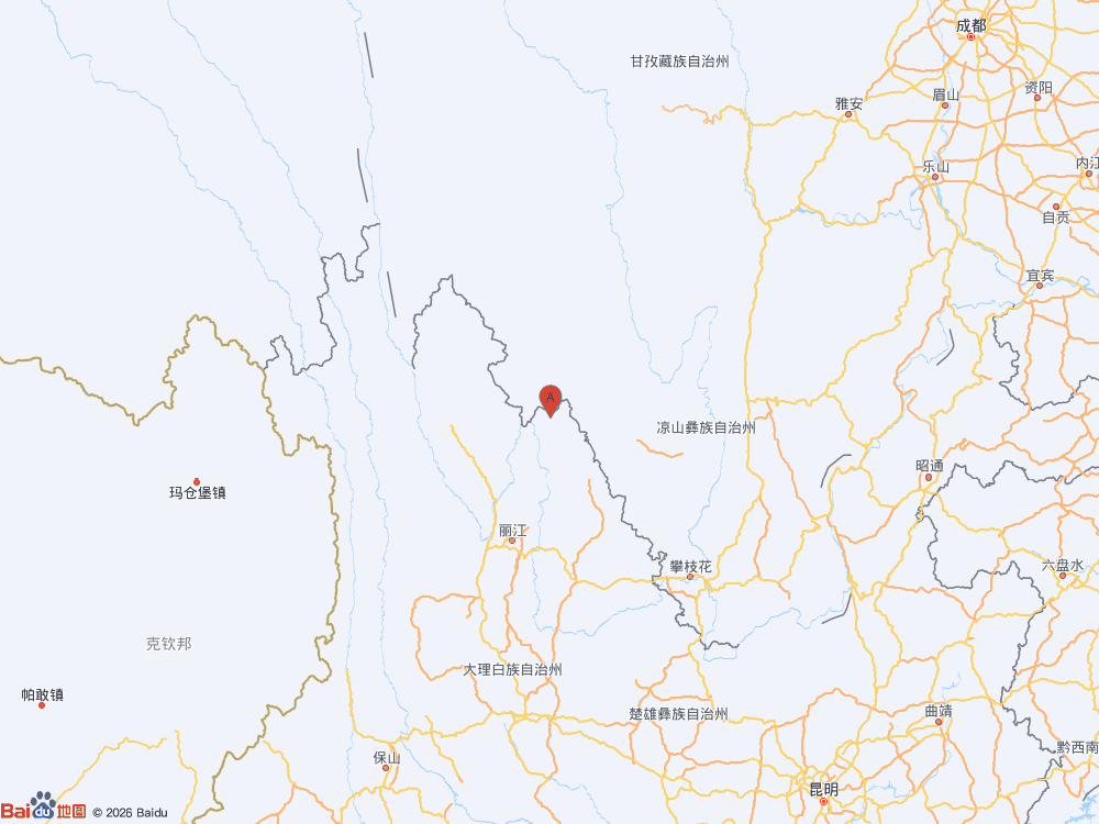 四川凉山州木里县（北纬27.83度，东经100.55度）发生3.8级地震